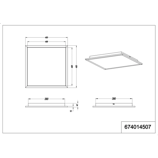 Lampa sufitowa PHOENIX – 674014507incl. 1x SMD LED, 25W · 1x 2500lm, 3000K TRIO