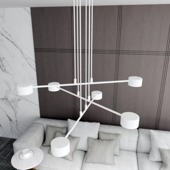 Lampa wisząca MODUS 6 WHITE 1340/6 EMIBIG Lighting