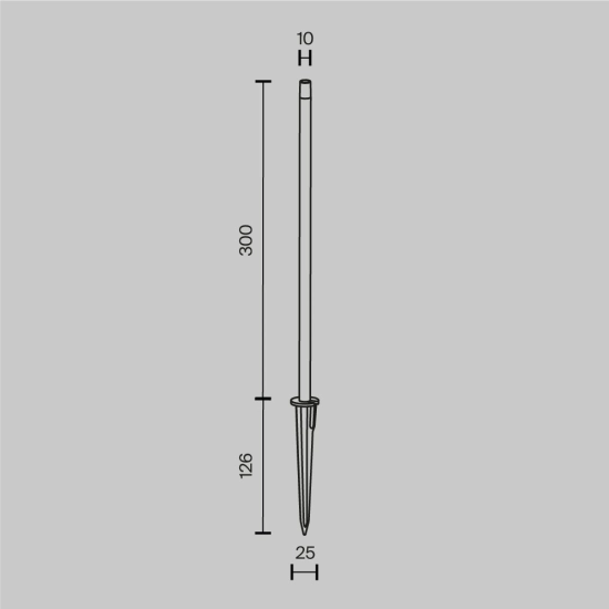 Lampa stojąca Oświetlenie krajobrazu Spear O441FL-L1GF3K Maytoni - zdjęcie dodatkowe 5