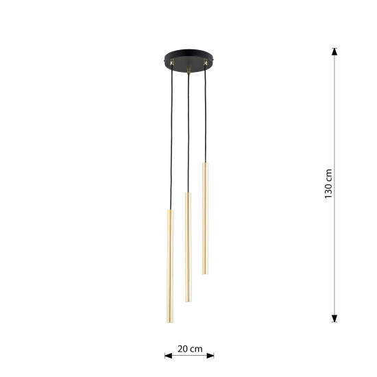 Lampa wisząca SELTER 3 PREMIUM GOLD 1332/3PREM EMIBIG Lighting