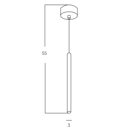 Lampa wisząca VERNO 1 55 AZ6311 8W/4000K AZZARDO