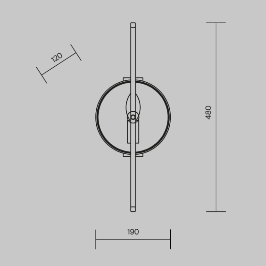 Kinkiet Wall Lamp Marmo MOD099WL-01G Maytoni - zdjęcie dodatkowe 7