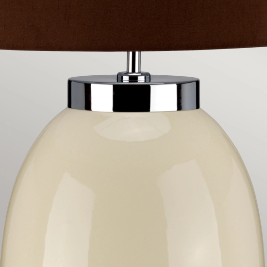 Duża lampa stołowa Victor – 1 źródło światła – Kremowa VICTOR-LRG-TL-CR Elstead Lighting