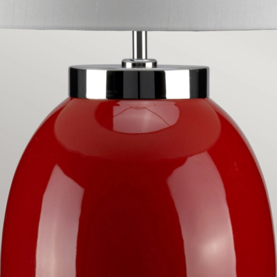 Duża lampa stołowa Victor – 1 źródło światła – Czerwona VICTOR-LRG-TL-RD Elstead Lighting