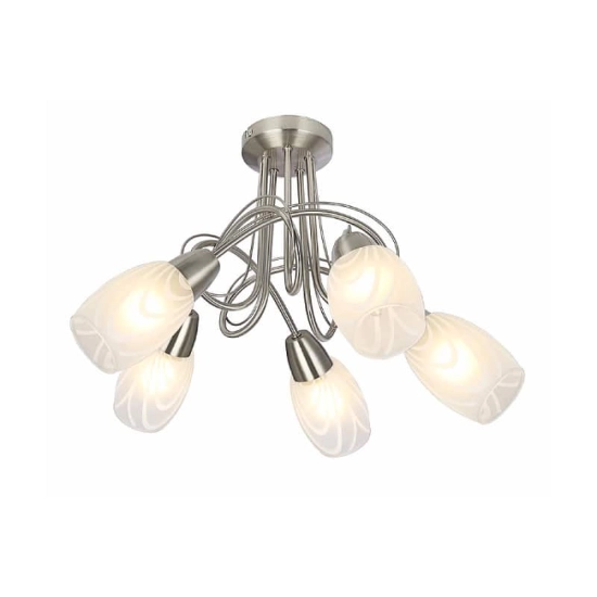 Vidal lampa sufitowa 5 pł nikiel mat 631605-07 Reality - zdjęcie produktu