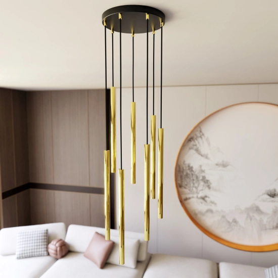 Lampa wisząca SELTER 7 PREMIUM GOLD 1332/7PREM EMIBIG Lighting