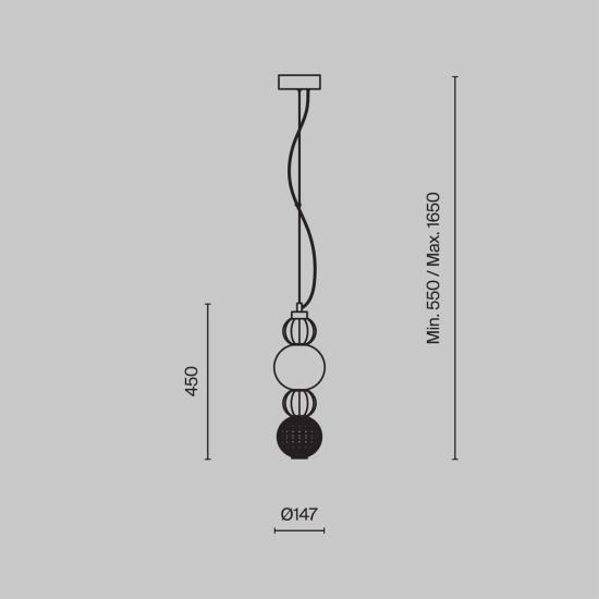 Lampa wisząca Collar P069PL-L17CH3K Maytoni - zdjęcie dodatkowe 8