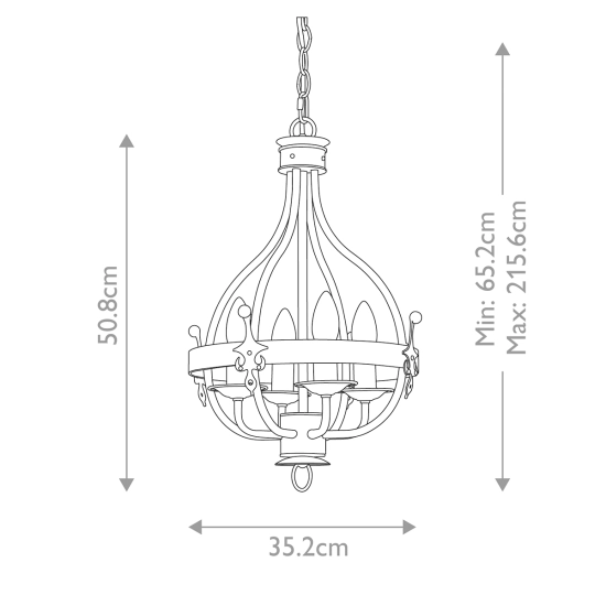 Lampa wisząca Windsor – 4 źródła światła – Grafitowe WINDSOR4-GR Elstead Lighting