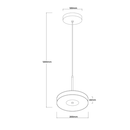 Wisząca lampa Casy dymna LED CCT LP-3176/1P S SM Light Prestige