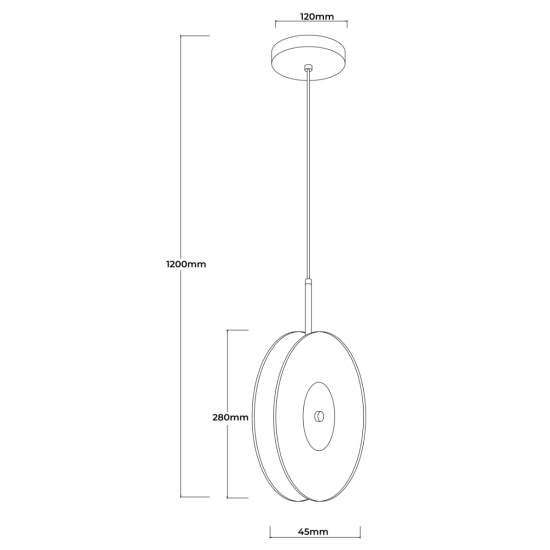 Wisząca lampa pionowa Casy dymna LED CCT LP-3176/1V SM Light Prestige