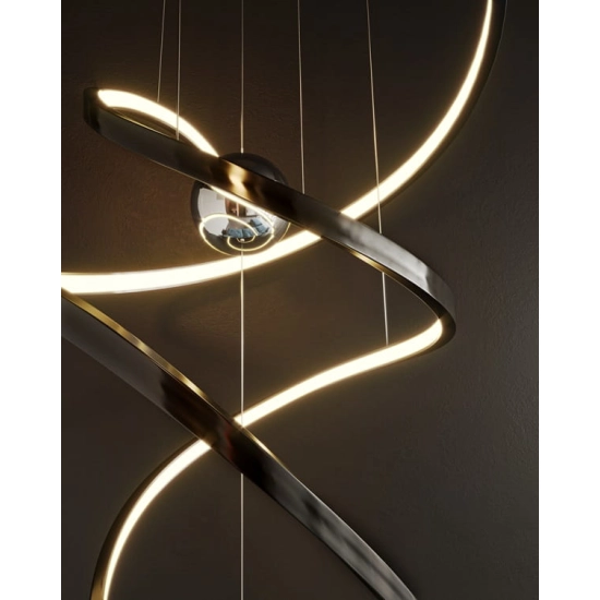 Lampa Wisząca Ritz Polished Black P0500D MaxLight