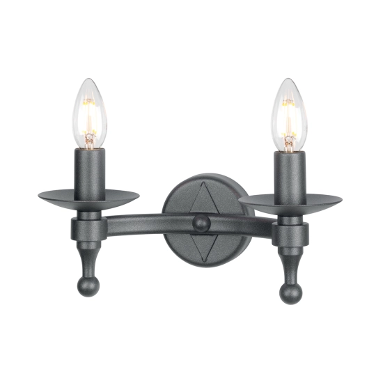 Kinkiet Warwick – 2 źródła światła WR2-GRAPHITE Elstead Lighting