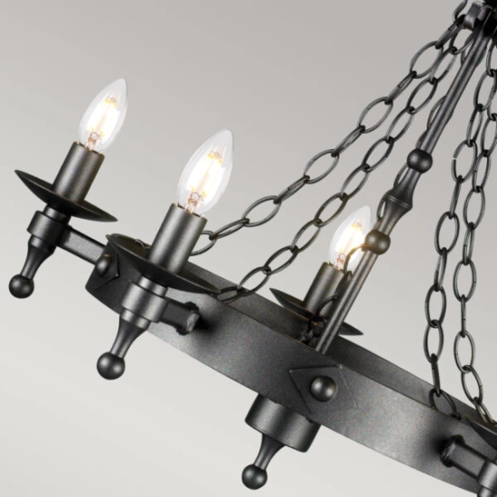 Żyrandol Warwick – 5 źródeł światła WR5-GRAPHITE Elstead Lighting