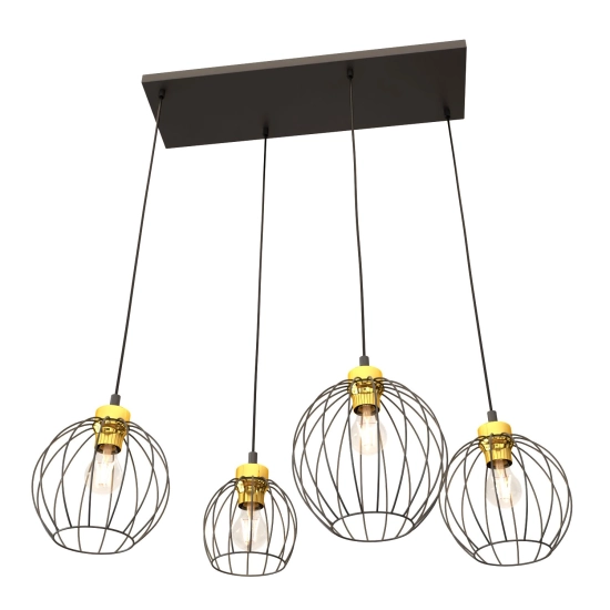Lampa wisząca NANDO 4 BL GOLD 1368/4 EMIBIG Lighting