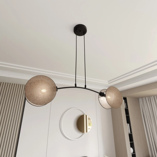 Lampa wisząca MOTIF 2 NATURAL 1328/2 EMIBIG Lighting