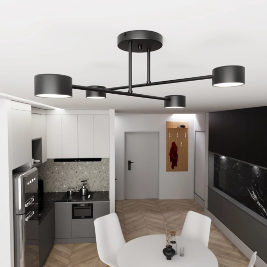 Lampa sufitowa HALO 4 BLACK 1355/4 EMIBIG Lighting