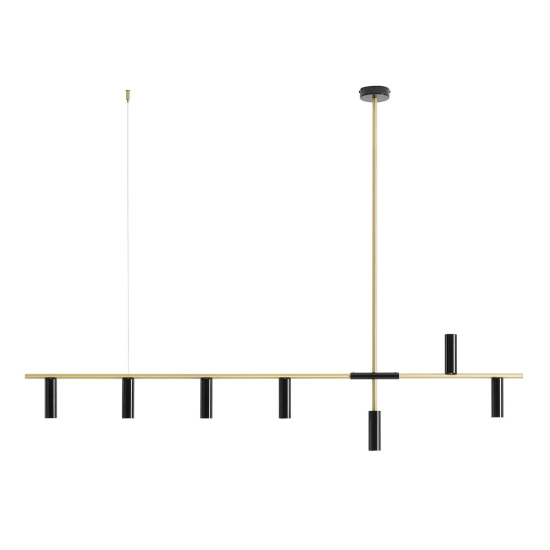 LAMPA WISZĄCA TREVO 7 CZARNY BRASS 1083T40 ALDEX - zdjęcie produktu