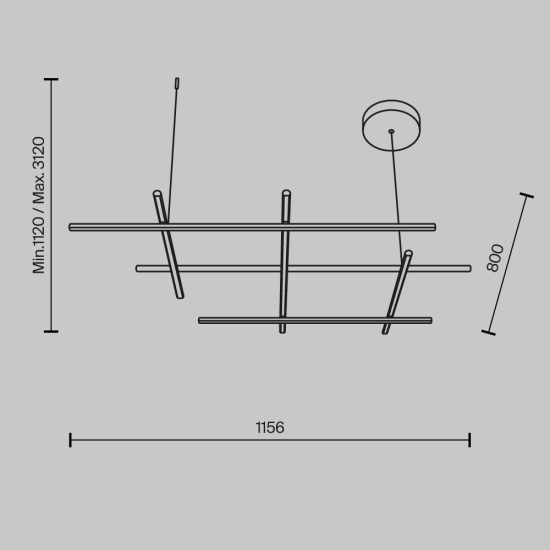 Lampa wisząca Radiance MOD278PL-L86G3K Maytoni - zdjęcie dodatkowe 5