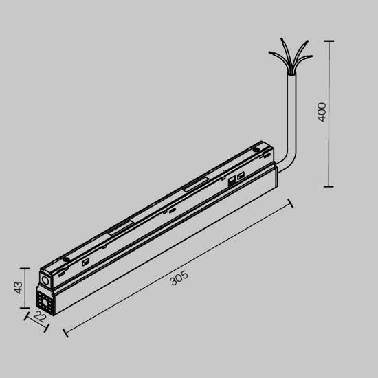 Łącznik zasilania wpuszczany 48V, 200W DALI TRA034DR-200W-DD-W-DE Maytoni - zdjęcie dodatkowe 4
