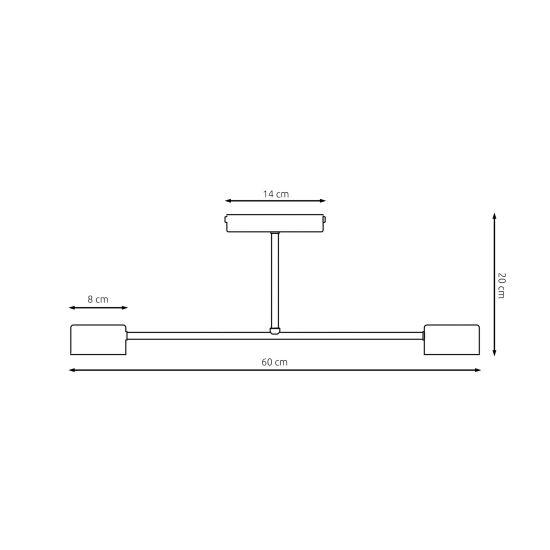 Lampa sufitowa HALO 2 BLACK 1355/2 EMIBIG Lighting