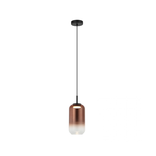 23219 PENDANT LED LIGHT 12W 3000K BLACK-COPPER GLASS Zambelis Lights