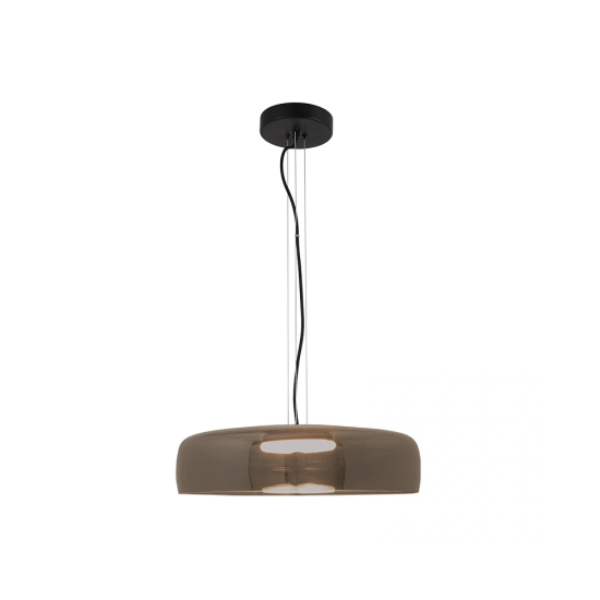 23053 PENDANT LED LIGHT 15W 3000K METAL-GLASS BLACK Zambelis Lights
