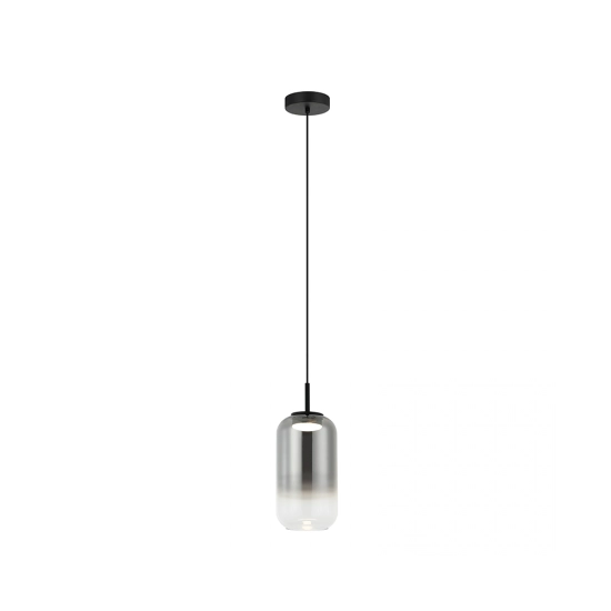 23217 PENDANT LED LIGHT 12W 3000K BLACK-SMOKED GLASS Zambelis Lights