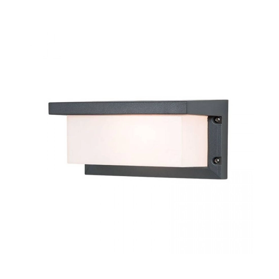 E128 OUTDOOR SCONCE 1L ALUMINIUM PC DIFFUSER GRAPHITE IP54 Zambelis Lights