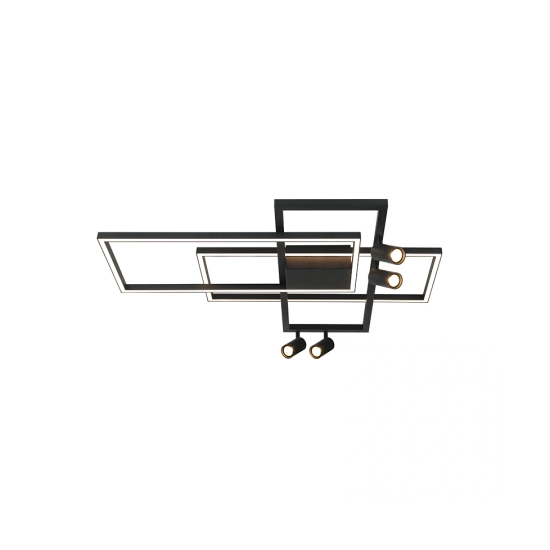 22020 CEILING LED LIGHT 32W + 4X5W 3000K ALUMINIUM BLACK COLOR Zambelis Lights