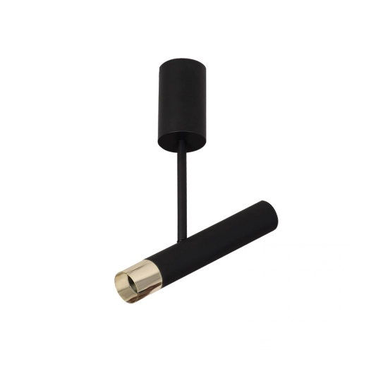 22028 CEILING LED LIGHT 4W 3000K BLACK - GOLD METAL - ALUMINIUM MOVABLE SPOTS Zambelis Lights