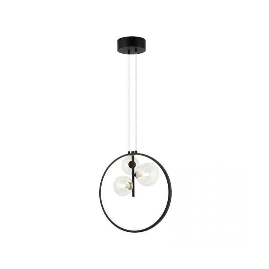 22064 PENDANT LED LIGHT 20W +3 XG9 METAL-GLASS BLACK Zambelis Lights