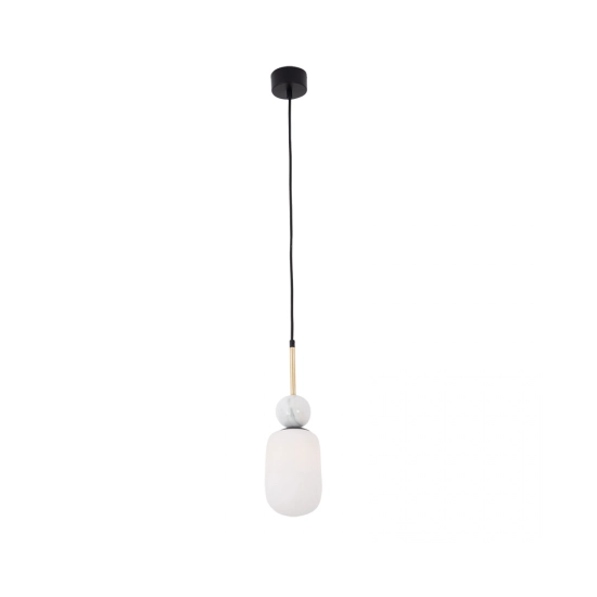 22215 PENDANT LAMP 1XE27 MAX 40W OPAL GLASS-WHITE MARBLE Zambelis Lights
