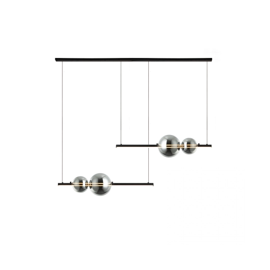 22234 PENDANT LED LIGHT 24W BLACK-SMOKE GLASS Zambelis Lights