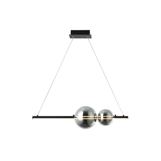 22109 PENDANT LED LIGHT 13W 3000K ALUMINUM- SMOKE GLASS Zambelis Lights