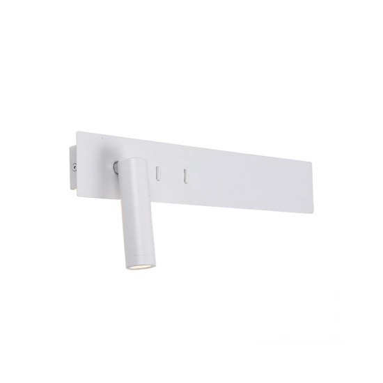 H52 HOTEL SCONCE LED 3W+10W WHITE MATT Zambelis Lights