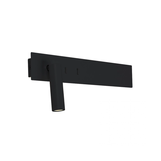 H54 HOTEL SCONCE LED 3W+10W BLACK MATT Zambelis Lights