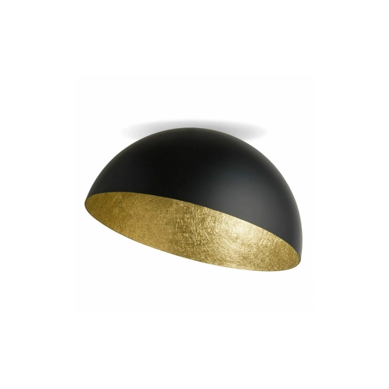 23257 CEILING LAMP E27 MAX 40W METAL BLACK - GOLD LEAF Zambelis Lights