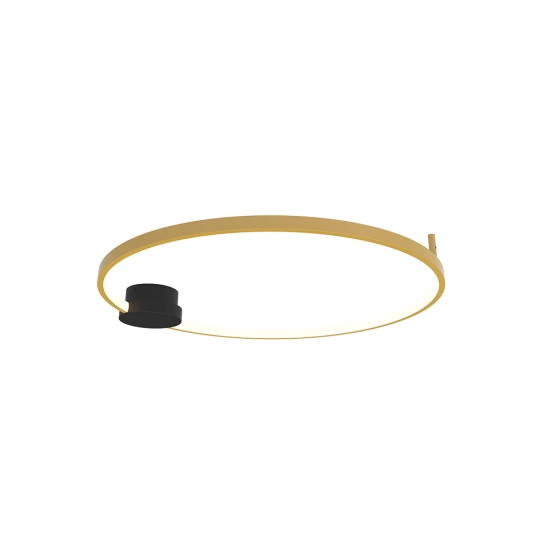 23096 CEILING LED LIGHT 24W 3000K ALUMINIUM-SILICON,BLACK-GOLD RING INDOOR DECORATIVE LIGTHS Zambelis Lights