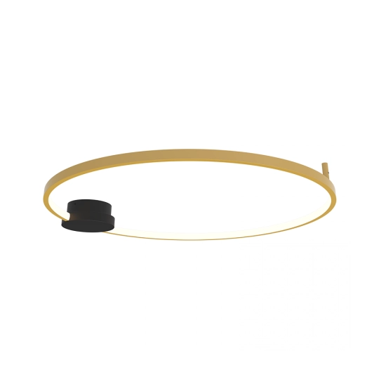 23097 CEILING LED LIGHT 32W 3000K ALUMINIUM-SILICON,BLACK-GOLD RING FOR INTERIOR SPACES Zambelis Lights