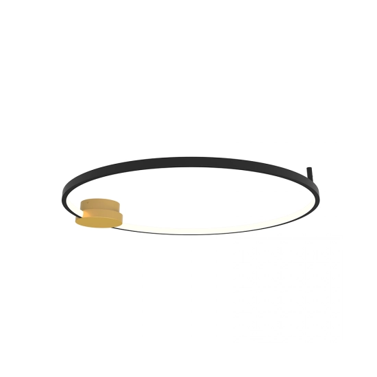 23099 CEILING LED LIGHT 32W 3000K ALUMINIUM-SILICON,GOLD-BLACK RING FOR INDOOR SPACES Zambelis Lights