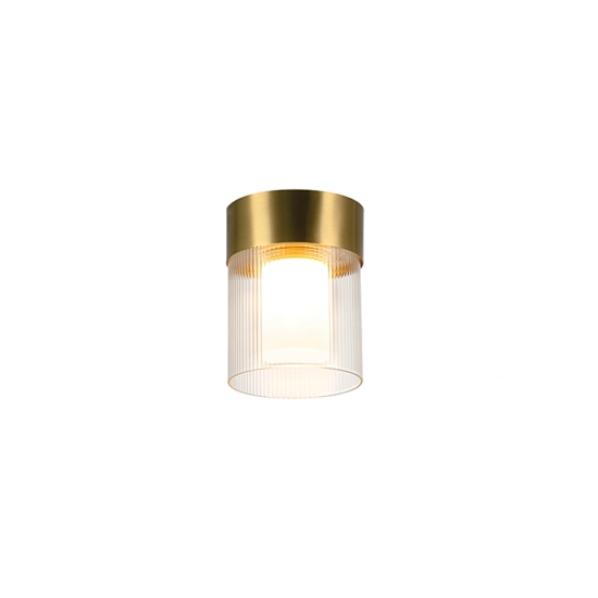 23017 CEILING LIGHT 9W 3000K METAL-GLASS GOLD SHADE Zambelis Lights