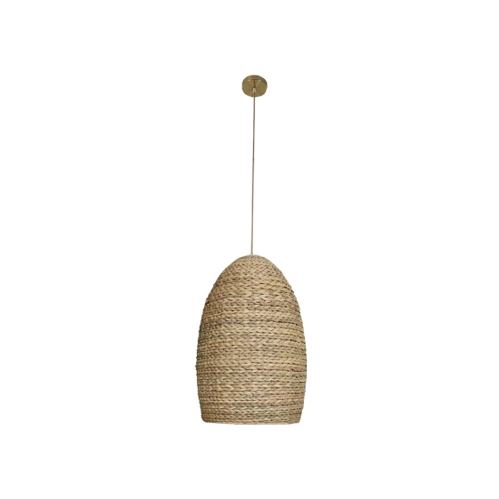 23195 PENDANT LAMP E27 MAX 20W RATTAN NATURAL SHADE Zambelis Lights