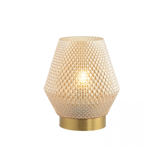 20251 TABLE LAMP E27 MAX 25W GLASS - BRASS ON/OFF SWITCH Zambelis Lights
