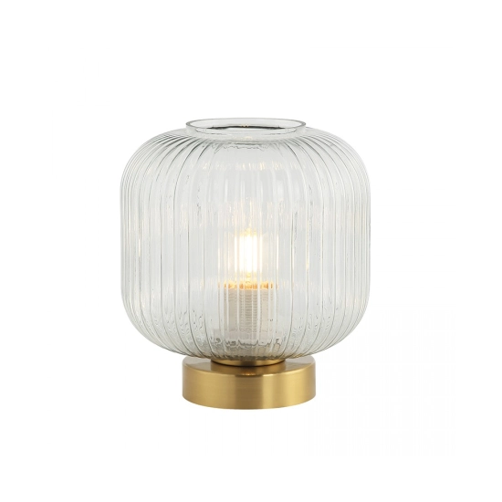 20250 TABLE LAMP E27 MAX 25W TRANSPARENT GLASS BRASS ON/OFF SWITCH Zambelis Lights