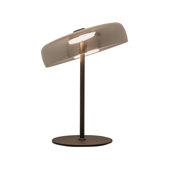 23054 TABLE LED LIGHT 15W METAL-GLASS BLACK FOR INTERIOR SPACES Zambelis Lights
