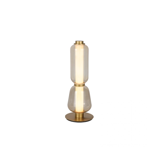 23060 TABLE LED LIGHT 7W 3000K GOLD MATT METALL - CHAMPAGNE GLASS Zambelis Lights