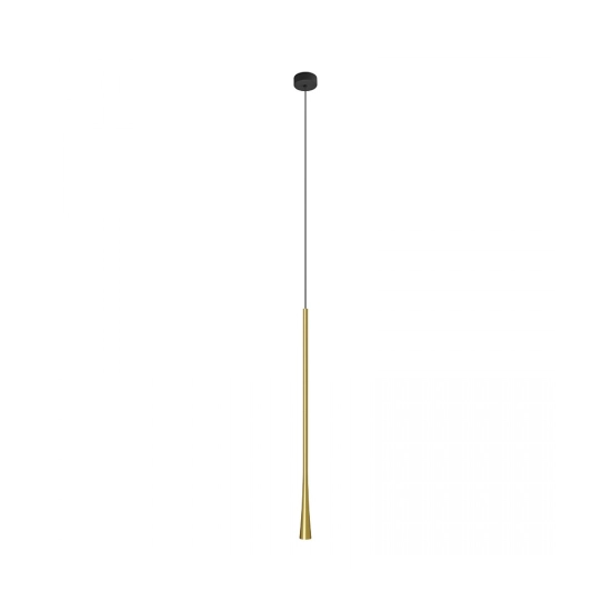 20143 LED PENDANT LIGHT 6W 3000K ALUMINIUM BLACK CANOPY - BRASS LAMP Zambelis Lights