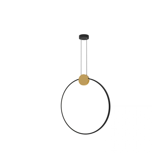 23095 PENDANT LED LIGHT 24W 3000K ALUMINIUM-SILICON,GOLD-BLACK RING Zambelis Lights