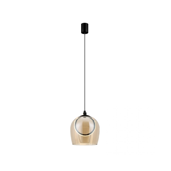 23079 PENDANT LED LIGHT 6W 3000K METAL-SILICON-GLASS,BLACK-CHAMPAGNE Zambelis Lights