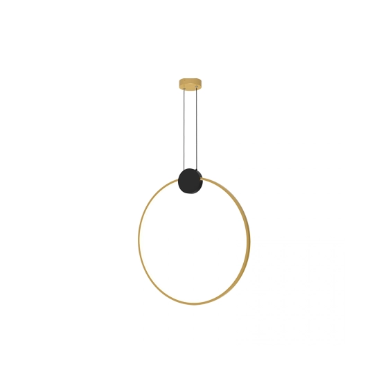 23094 PENDANT LED LIGHT 24W 3000K ALUMINIUM-SILICON,BLACK-GOLD RING Zambelis Lights